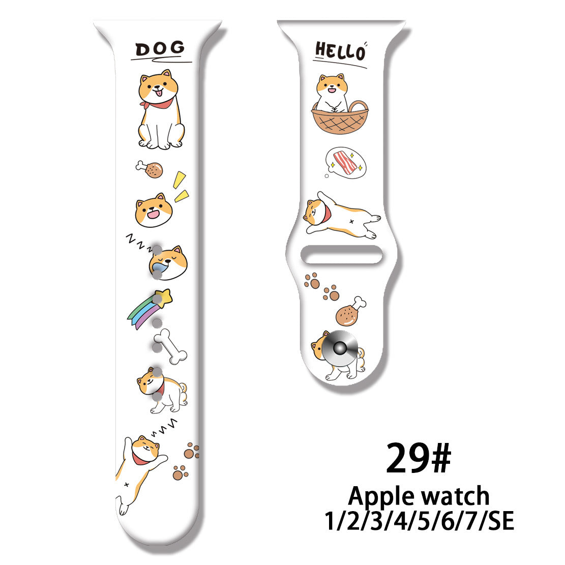 Wholesale Personalized Printed Silicone Watch Strap Watch Band